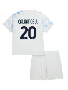 Inter Milan Hakan Calhanoglu #20 Replika Borta Kläder Barn 2025-26 Kortärmad (+ byxor)